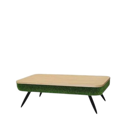 Monarc Collection – sculptural furniture set with artificial grass and wood finish