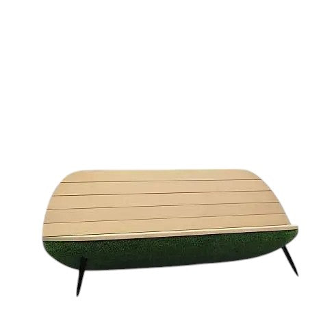 Mossea Collection – sculptural garden furniture set with artificial grass and wood finish