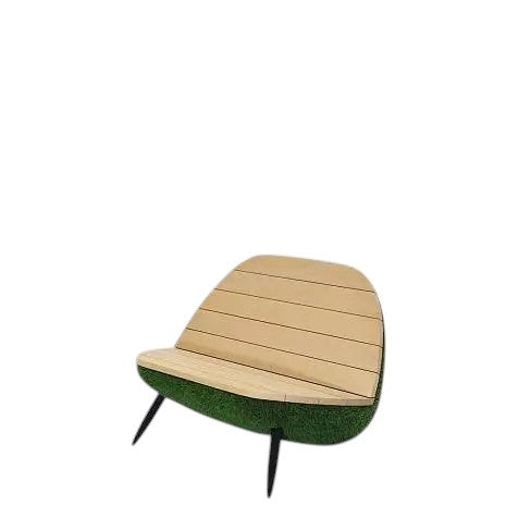 Mossea Collection – sculptural garden furniture set with artificial grass and wood finish
