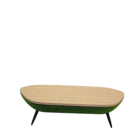Mossea Collection – sculptural garden furniture set with artificial grass and wood finish