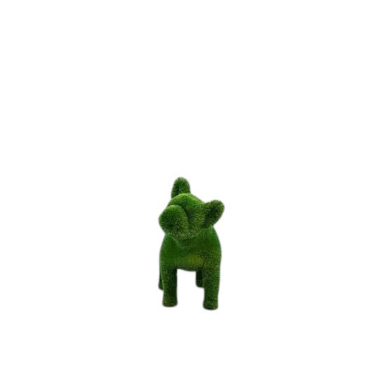Louie, a life-size French Bulldog topiary sculpture in artificial grass, featuring upright ears and sculptural charm from the Heritage Collection.