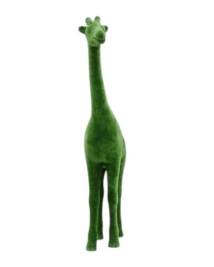 Grace, a life-size giraffe topiary sculpture crafted in premium artificial grass, designed to bring vertical elegance to curated outdoor spaces.