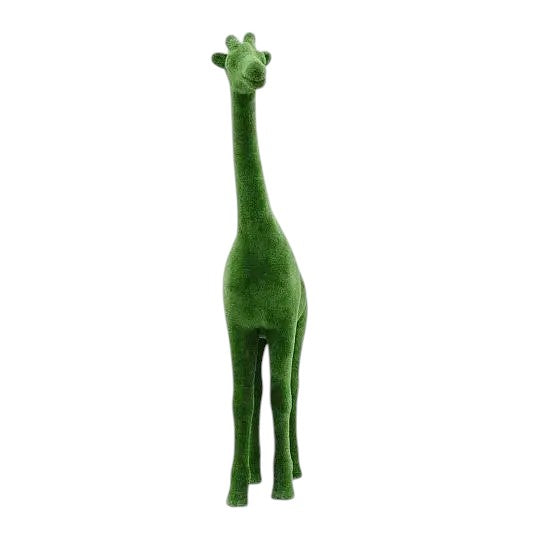 Grace, a life-size giraffe topiary sculpture crafted in premium artificial grass, designed to bring vertical elegance to curated outdoor spaces.