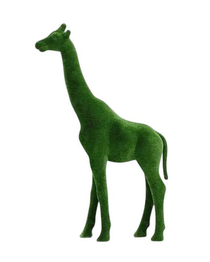 Grace, a life-size giraffe topiary sculpture crafted in premium artificial grass, designed to bring vertical elegance to curated outdoor spaces.