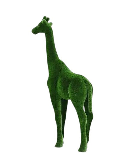 Grace, a life-size giraffe topiary sculpture crafted in premium artificial grass, designed to bring vertical elegance to curated outdoor spaces.