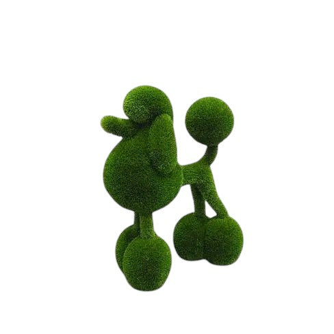 Poodle Aristocrat, a life-size topiary sculpture in artificial grass, posed in classic form as part of the Heritage Collection.
