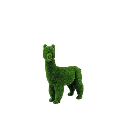 Velour, a life-size alpaca topiary sculpture in artificial grass, crafted with pastoral charm and textural form from the Heritage Collection.