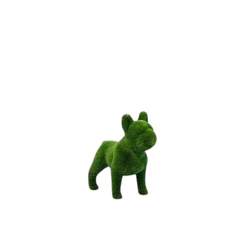 Louie, a life-size French Bulldog topiary sculpture in artificial grass, featuring upright ears and sculptural charm from the Heritage Collection.