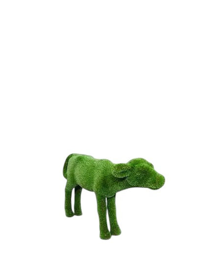 Luxury calf sculpture named Élanor, with a soft and elegant form designed for upscale garden and estate landscapes.