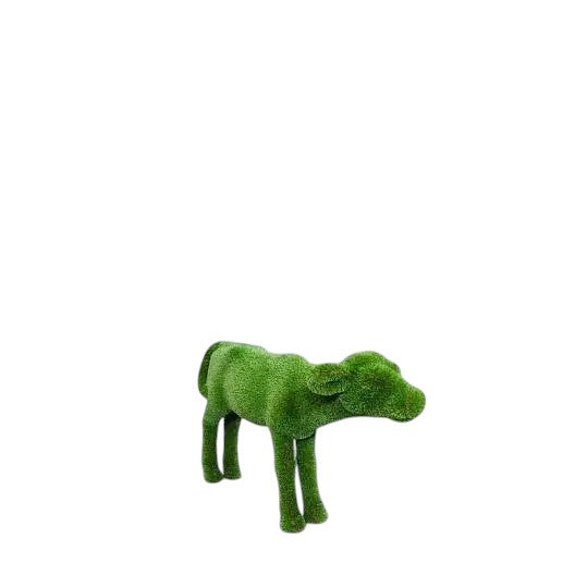 Luxury calf sculpture named Élanor, with a soft and elegant form designed for upscale garden and estate landscapes.