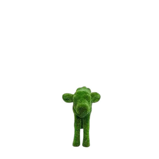 Luxury calf sculpture named Élanor, with a soft and elegant form designed for upscale garden and estate landscapes.