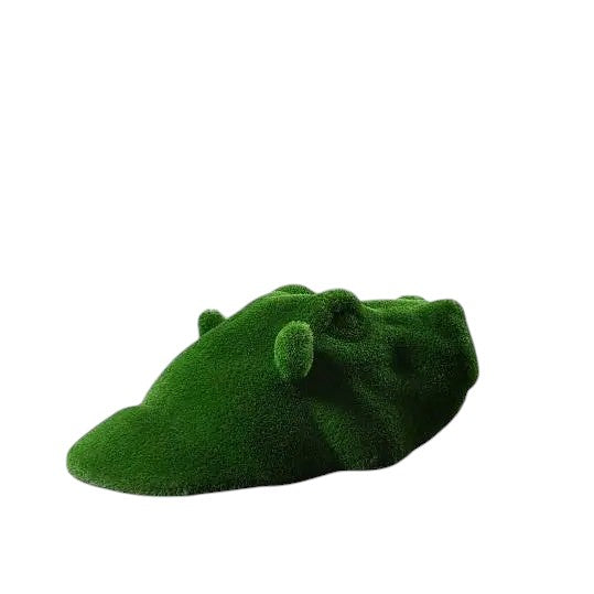 Nahla – medium hippo sculpture from the Aquatic Collection with head-only design for water-inspired garden installations.