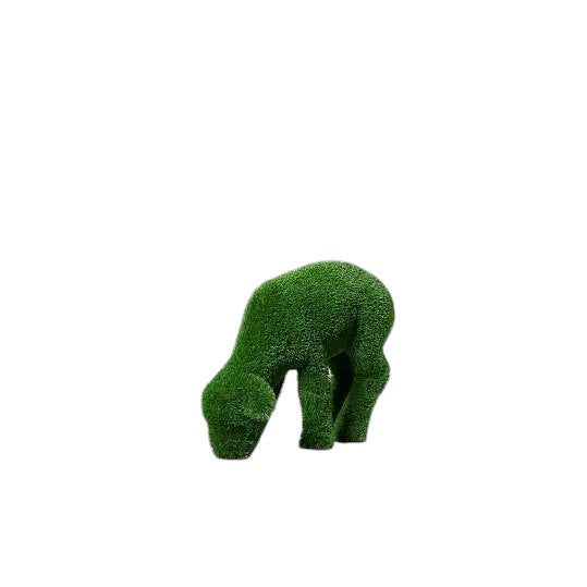 Solenne – grazing lamb sculpture in botanical texture from the Grace Collection, designed for pastoral-style garden landscapes.