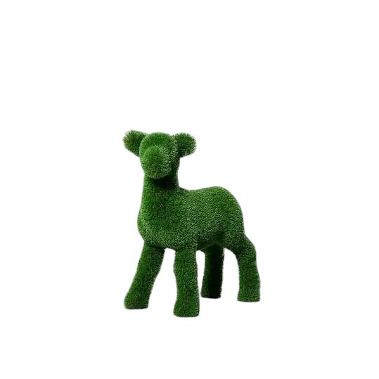 animal topiary lamb wrapped in artificial turf