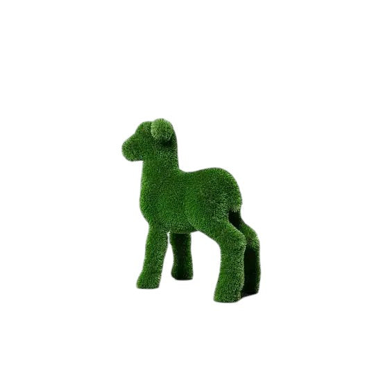 animal topiary lamb wrapped in artificial turf
