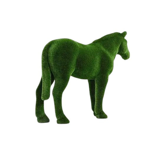 Caelis – standing horse animal topiary in botanical texture from the Grace Collection, designed for elegant and refined landscape settings.