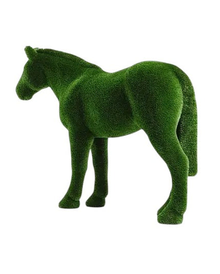 Caelis – standing horse animal topiary in botanical texture from the Grace Collection, designed for elegant and refined landscape settings.