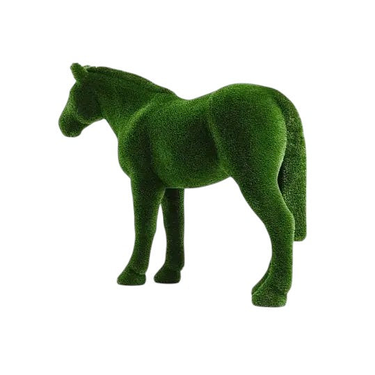 Caelis – standing horse animal topiary in botanical texture from the Grace Collection, designed for elegant and refined landscape settings.