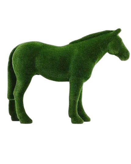 Caelis – standing horse animal topiary in botanical texture from the Grace Collection, designed for elegant and refined landscape settings.