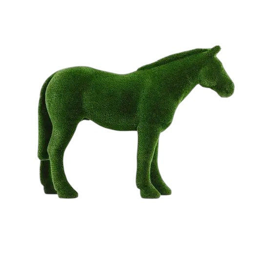Caelis – standing horse animal topiary in botanical texture from the Grace Collection, designed for elegant and refined landscape settings.