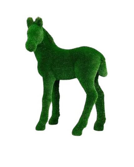 Ayla – foal horse animal topiary in botanical texture from the Grace Collection, designed for serene garden and courtyard installations.