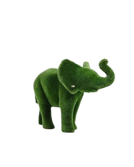 Lyra – baby elephant animal topiary in botanical texture from the Majestic Collection, designed for refined gardens and curated landscapes.