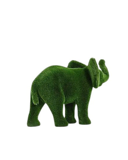 Lyra – baby elephant animal topiary in botanical texture from the Majestic Collection, designed for refined gardens and curated landscapes.
