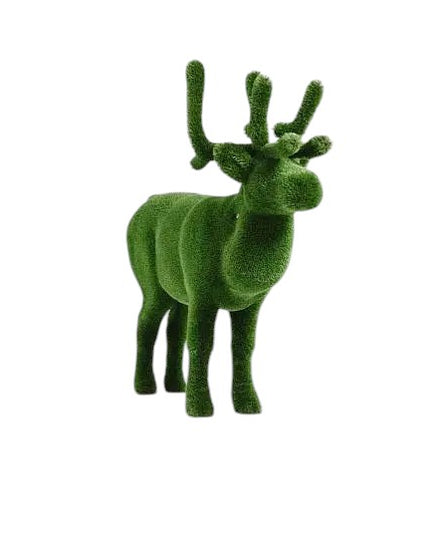 Noelle – reindeer animal topiary in botanical texture from the Grace Collection, designed for festive and refined landscape installations.