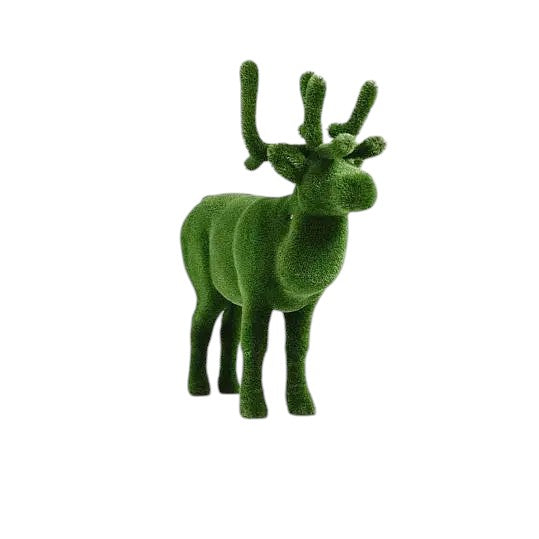 Noelle – reindeer animal topiary in botanical texture from the Grace Collection, designed for festive and refined landscape installations.