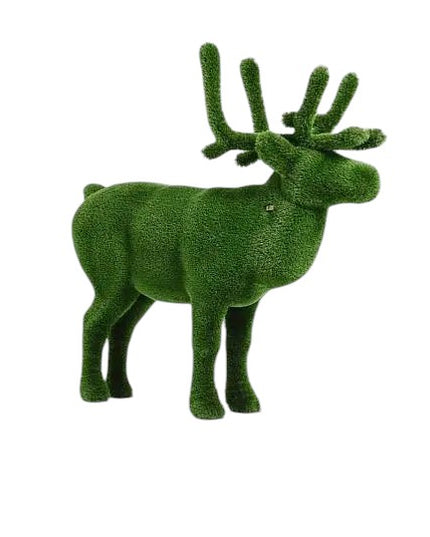 Noelle – reindeer animal topiary in botanical texture from the Grace Collection, designed for festive and refined landscape installations.
