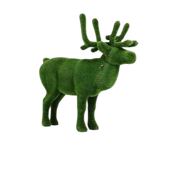Noelle – reindeer animal topiary in botanical texture from the Grace Collection, designed for festive and refined landscape installations.
