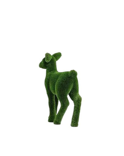Celeste – baby reindeer animal topiary in botanical texture from the Grace Collection, designed for refined festive landscapes.