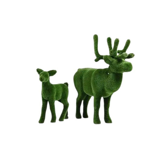 Celeste – baby reindeer animal topiary in botanical texture from the Grace Collection, designed for refined festive landscapes.