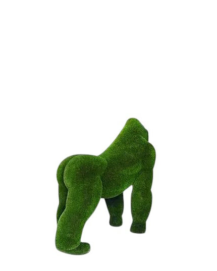 Makari – silverback gorilla animal topiary in botanical texture from the Guardians Collection, designed for powerful landscape installations.