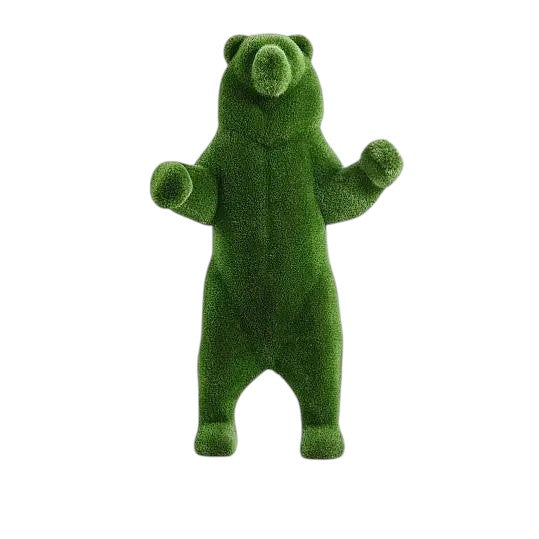 Valenor – adult male bear animal topiary standing upright in botanical texture, from the Heritage Collection.
