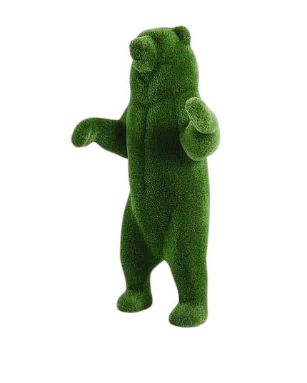 Valenor – adult male bear animal topiary standing upright in botanical texture, from the Heritage Collection.