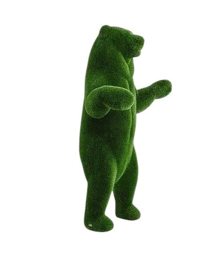 Valenor – adult male bear animal topiary standing upright in botanical texture, from the Heritage Collection.