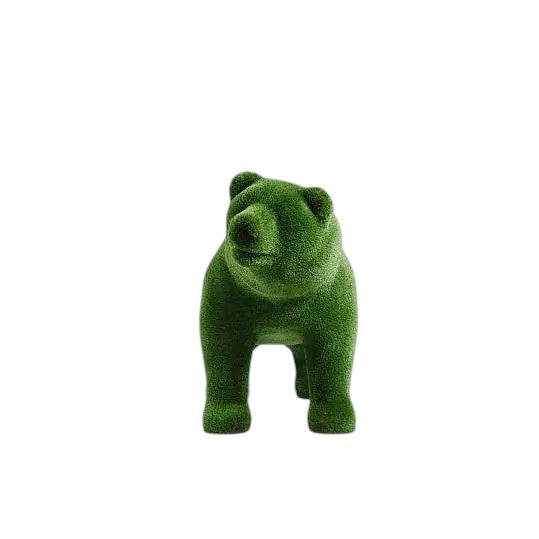 Solara – adult female bear animal topiary on all fours in botanical texture, from the Heritage Collection.