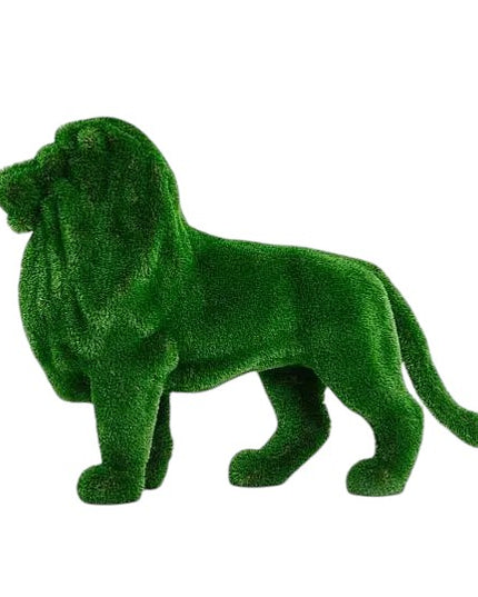 Aurelion – older standing lion animal topiary with broad mane in botanical texture from the Heritage Collection, designed for grand landscape settings.