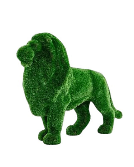 Aurelion – older standing lion animal topiary with broad mane in botanical texture from the Heritage Collection, designed for grand landscape settings.