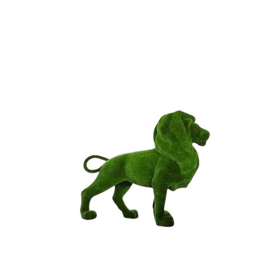 Vandros – standing lion animal topiary in prime form from the Heritage Collection, sculpted in botanical texture for refined outdoor installations.