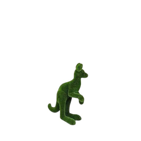 Kovi – joey kangaroo animal topiary in botanical texture from the Journey Collection, designed for refined outdoor landscapes.