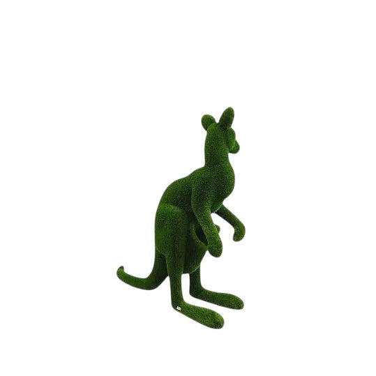 Taleya – female kangaroo animal topiary in botanical texture from the Heritage Collection, designed for elegant garden settings.