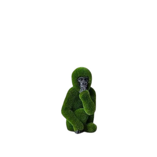Taji – baby gorilla sculpture in artificial grass from the Journey Collection