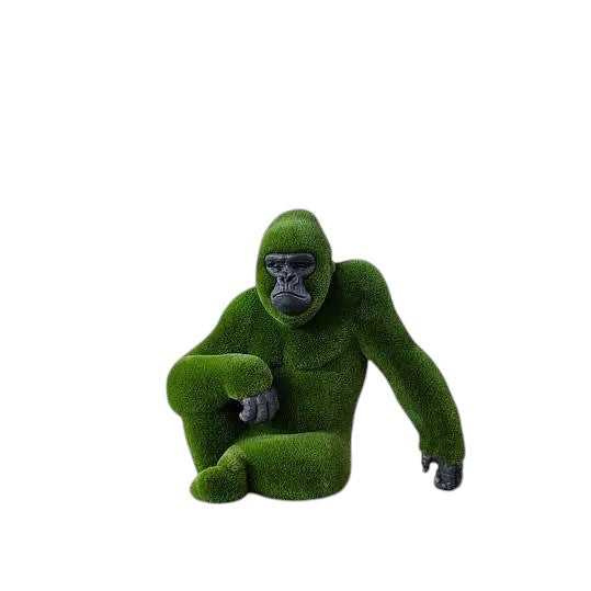 Jabari – large male gorilla sculpture in artificial grass from the Heritage Collection
