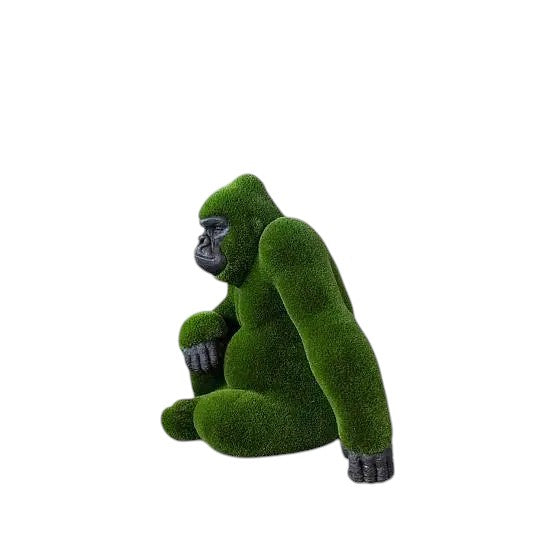 Jabari – large male gorilla sculpture in artificial grass from the Heritage Collection