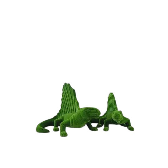 Dimetrodon dinosaur topiary sculpture with spined sail – Prehistoric Collection


