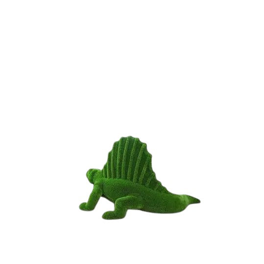 Small dimetrodon dinosaur topiary sculpture with sail – Prehistoric Collection

