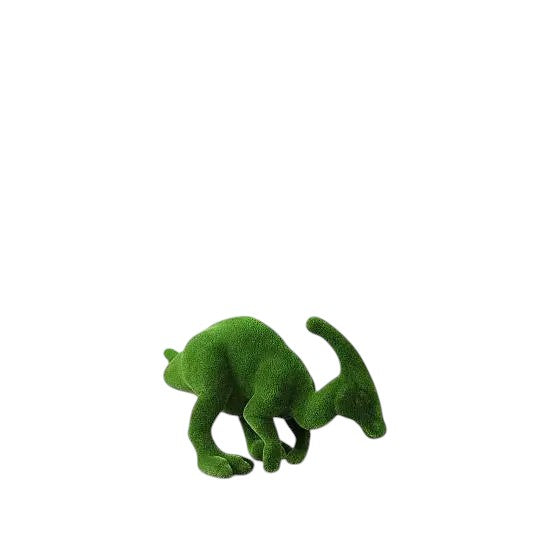 Small parasaurolophus dinosaur topiary sculpture in artificial grass – Prehistoric Collection

