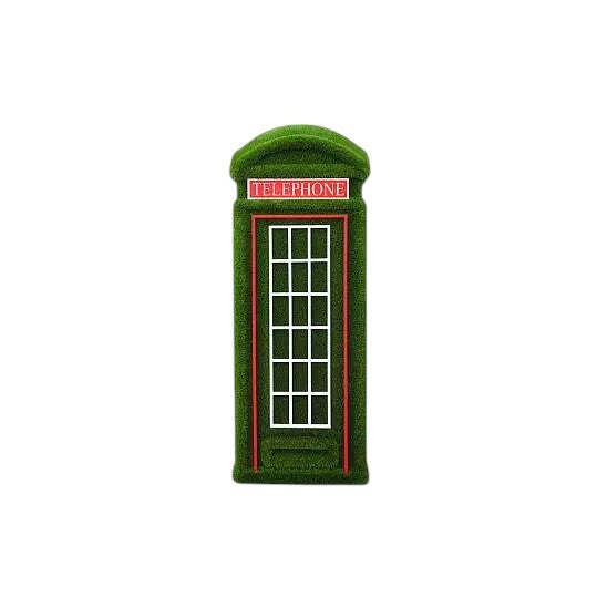 London telephone box topiary sculpture in artificial grass – World Icons Collection